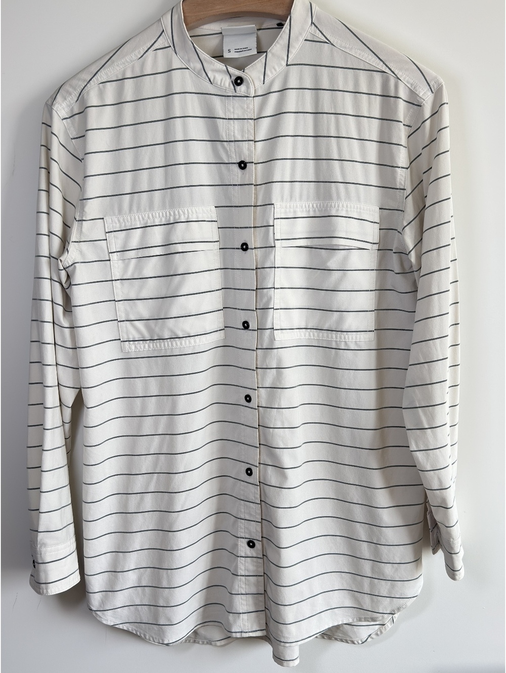 prAna Striped Button Front Utility Shirt Women’s Small Stretch Recycled Fabric